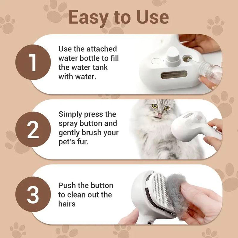 SEPTSUN Pet Spray Hair Removal Comb, Pet Hairbrush, Pet Hair Cleaning Brush with Sheddingbutton, Cat Brush, Dog Brush, Cat and Dog Beautyand Massage Comb, Pet Supplies, Must-Have for Pet Owners