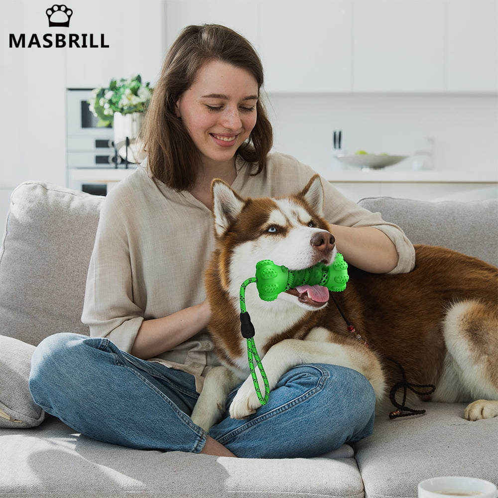 Ultra-Durable Dog Chew Toy for Aggressive Chewers – Natural Rubber, Teeth Cleaning & Boredom-Reducing Toy for Medium to Large Dogs