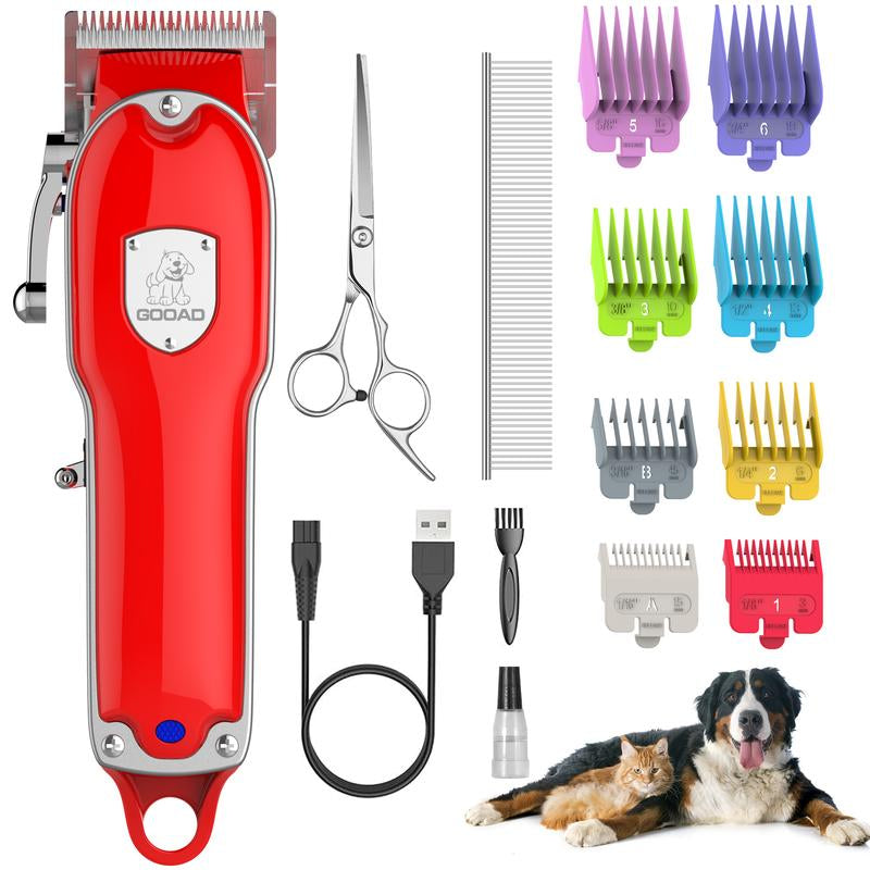 GOOAD Cordless Dog Grooming Clippers β Low Noise Hair Trimmer for Dogs with Thick Coats β Quiet Pet Clippers for Dogs & Cats