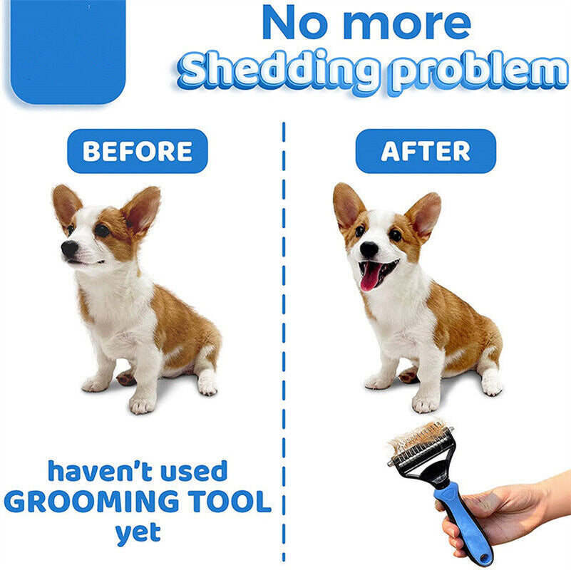 Grooming Brush for Pet Dog Deshedding, Tool Rake Comb