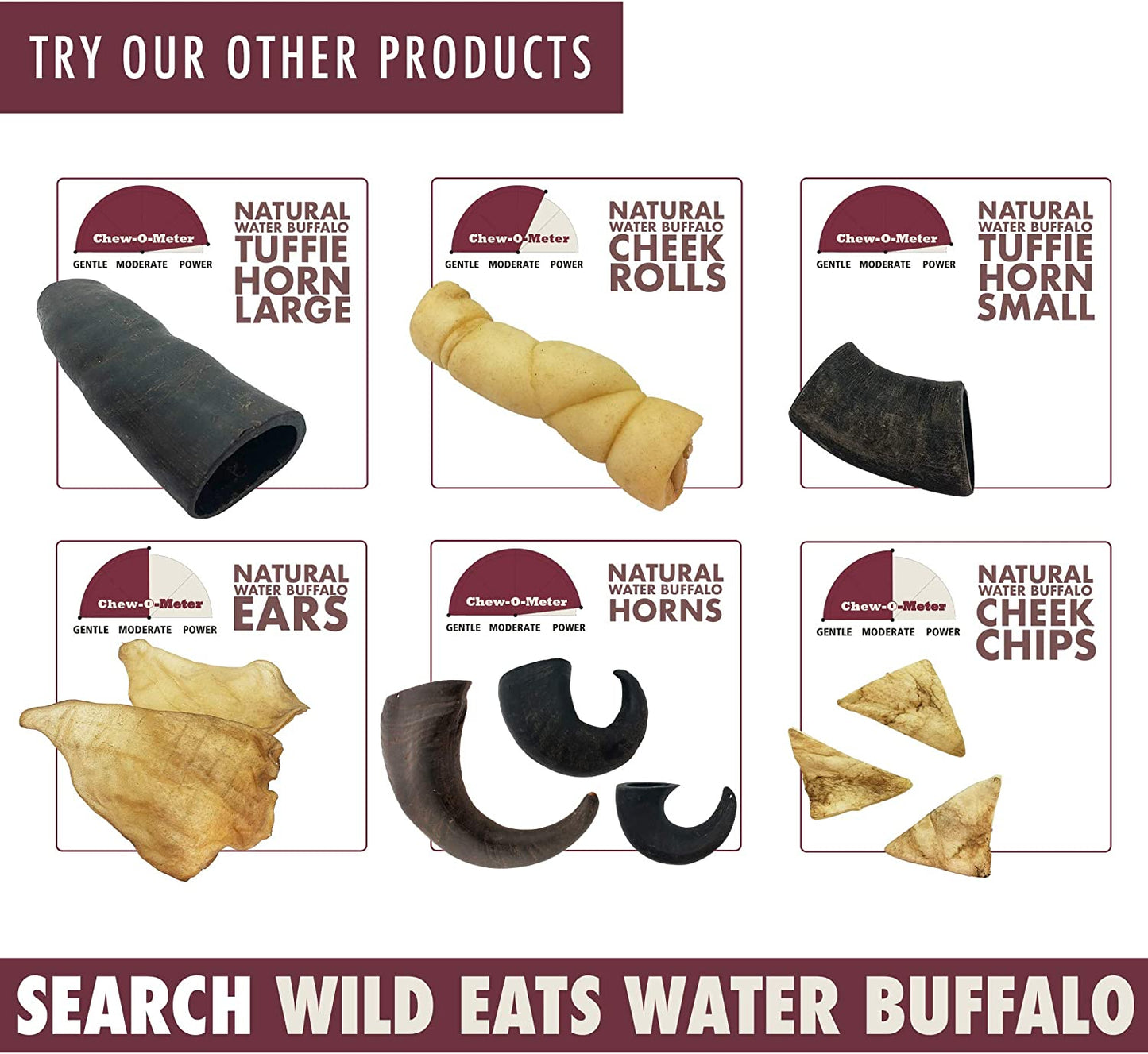 Dog Chews, Water Buffalo Prime Select, 7 Pack
