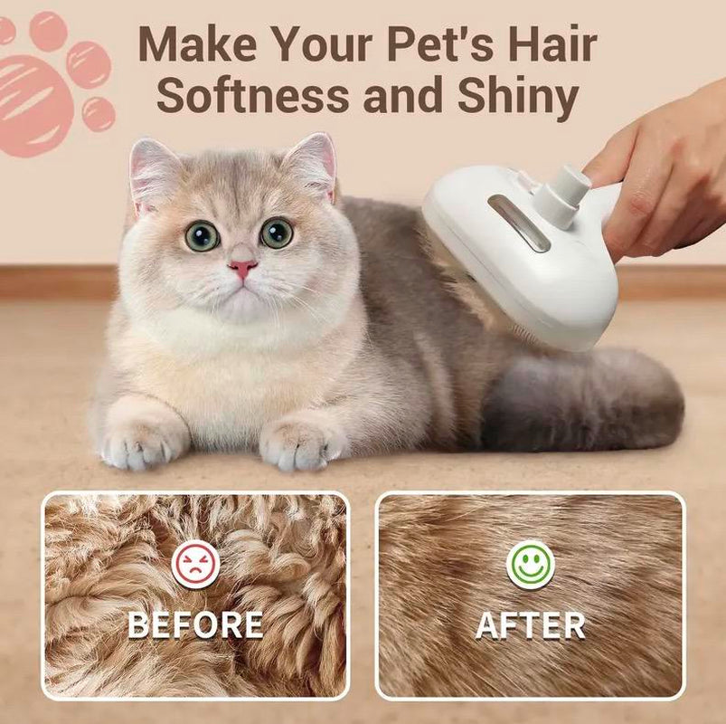 SEPTSUN Pet Spray Hair Removal Comb, Pet Hairbrush, Pet Hair Cleaning Brush with Sheddingbutton, Cat Brush, Dog Brush, Cat and Dog Beautyand Massage Comb, Pet Supplies, Must-Have for Pet Owners