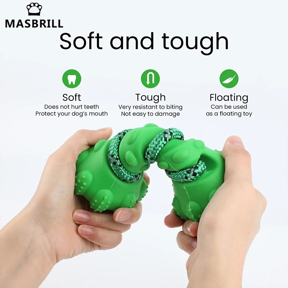 Ultra-Durable Dog Chew Toy for Aggressive Chewers – Natural Rubber, Teeth Cleaning & Boredom-Reducing Toy for Medium to Large Dogs