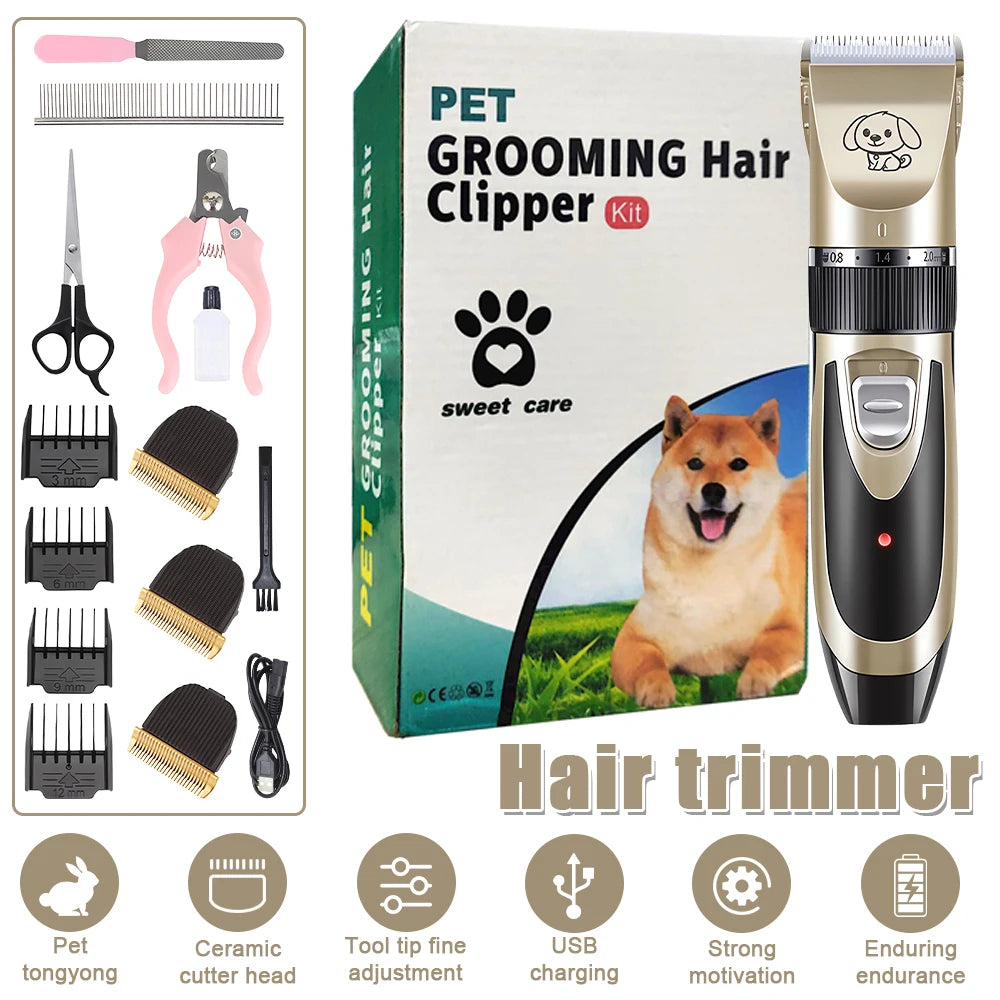Rechargeable Dog Clippers – Professional Electric Grooming Kit for Dogs