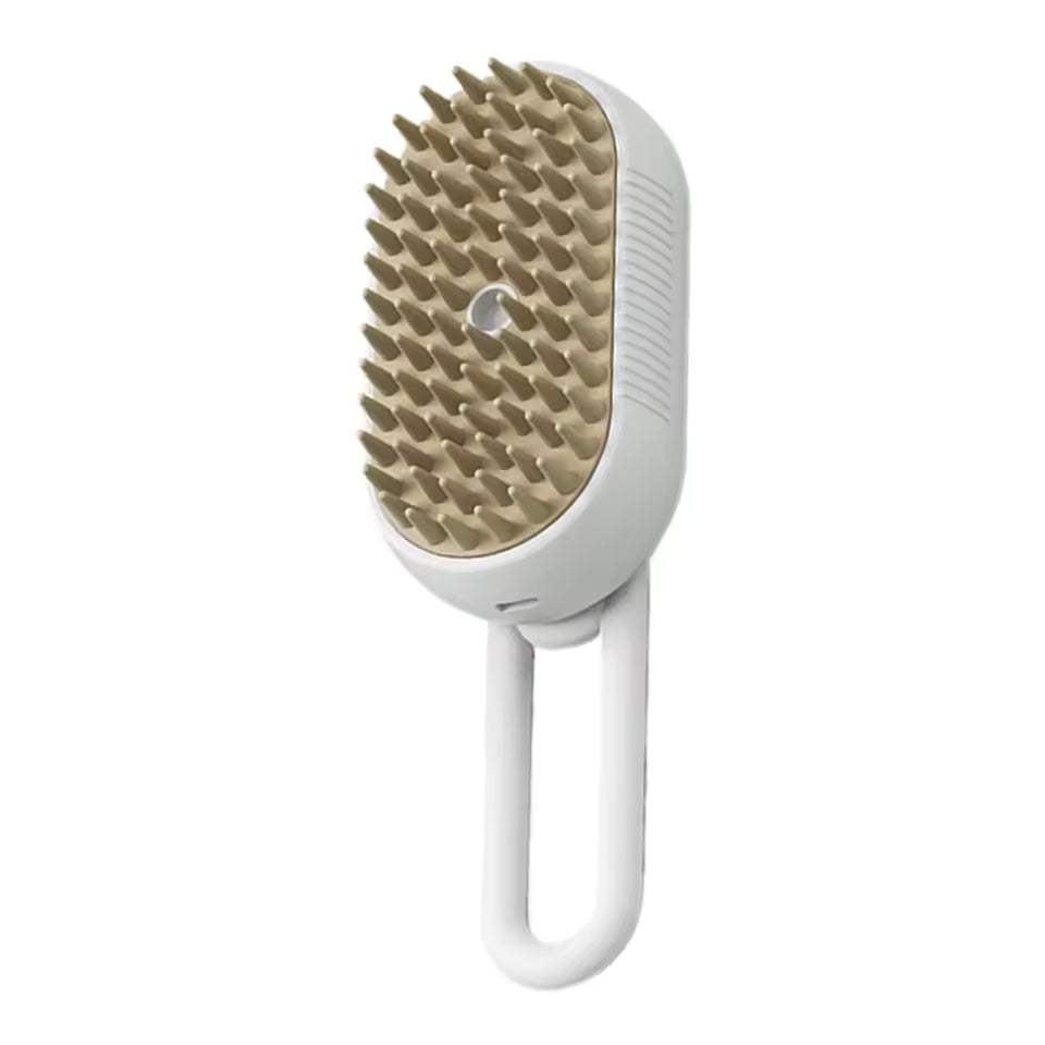 3-in-1 Steam Pet Grooming Brush – Massage, De-Shedding & Detangling for Dogs & Cats (USB Rechargeable)