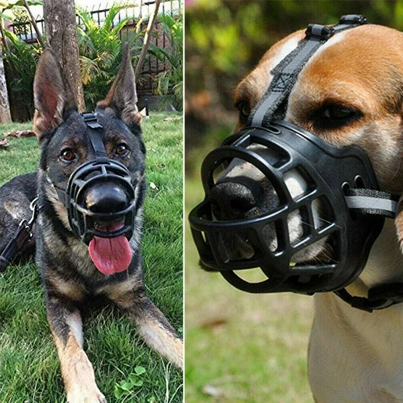 Adjustable Silicone Dog Muzzle – Soft, Breathable Basket Design for Small & Large Dogs