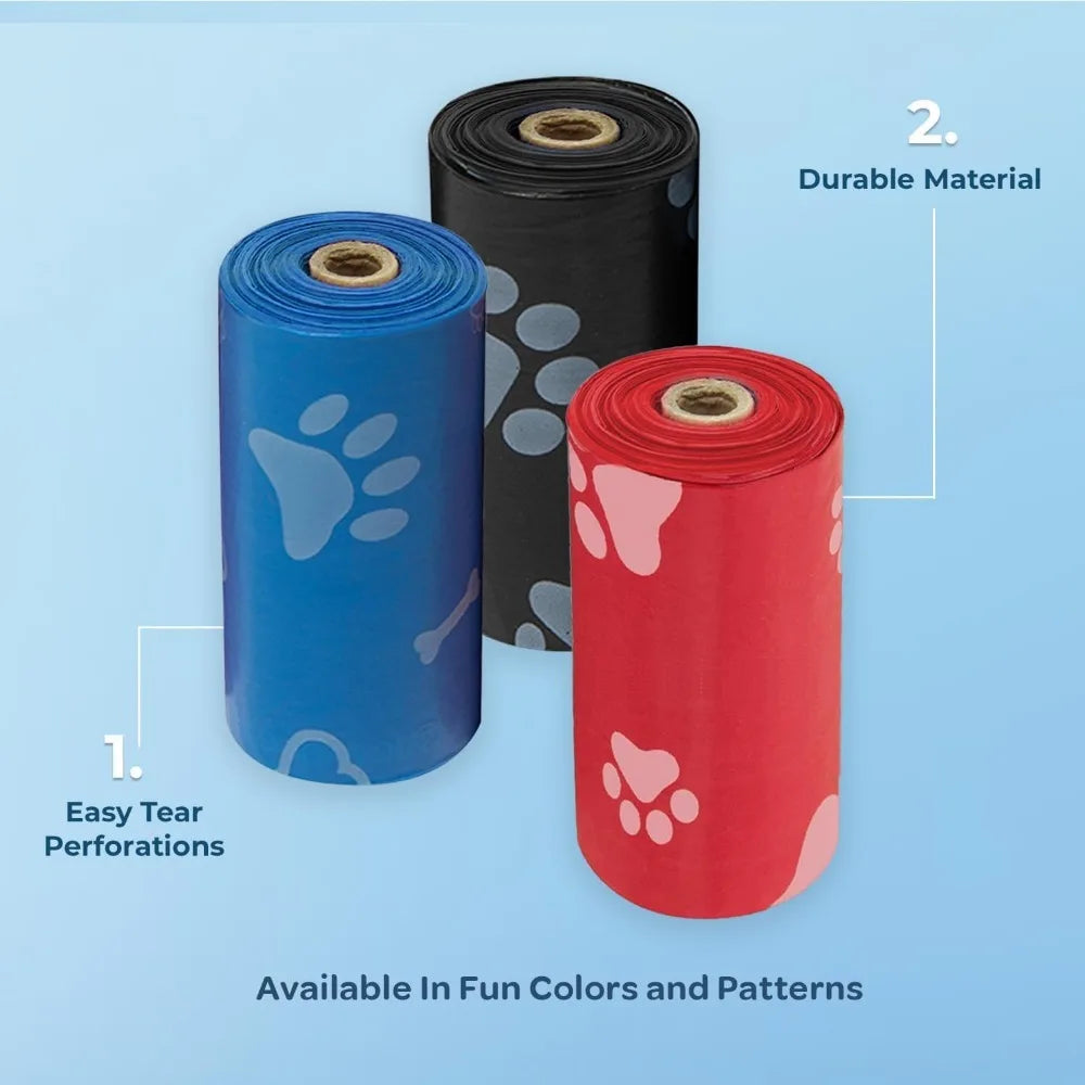 Best Pet Supplies Dog Poop Bags (150 Bags) for Waste Refuse Cleanup, Doggy Roll Replacements for Outdoor Puppy