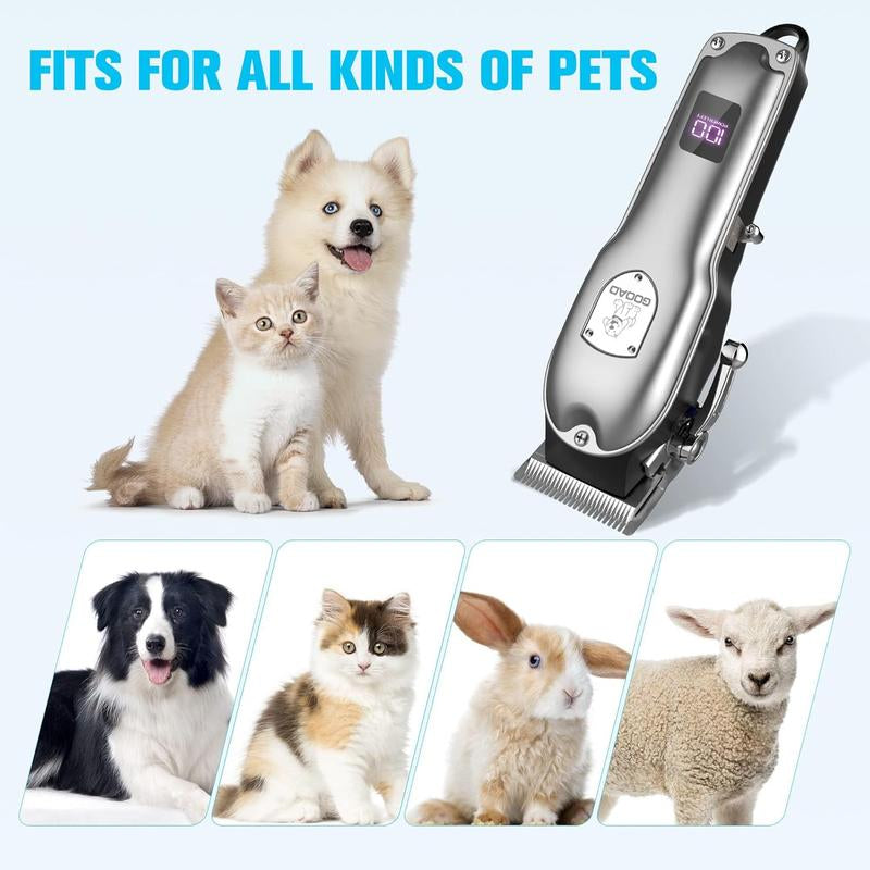 GOOAD Cordless Dog Grooming Clippers β Low Noise Hair Trimmer for Dogs with Thick Coats β Quiet Pet Clippers for Dogs & Cats