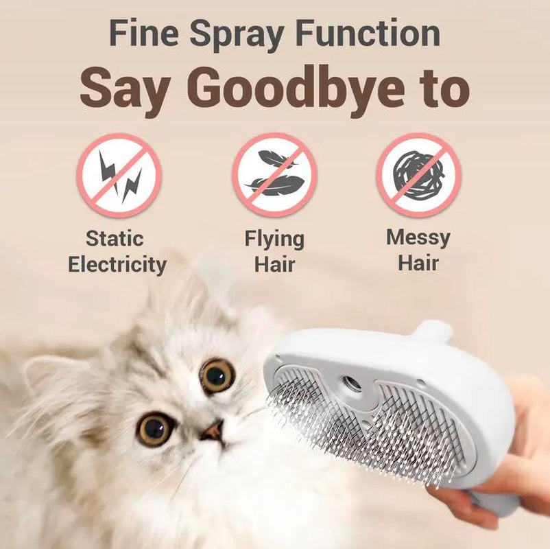 SEPTSUN Pet Spray Hair Removal Comb, Pet Hairbrush, Pet Hair Cleaning Brush with Sheddingbutton, Cat Brush, Dog Brush, Cat and Dog Beautyand Massage Comb, Pet Supplies, Must-Have for Pet Owners