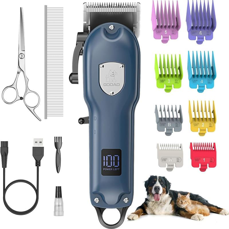 GOOAD Cordless Dog Grooming Clippers β Low Noise Hair Trimmer for Dogs with Thick Coats β Quiet Pet Clippers for Dogs & Cats
