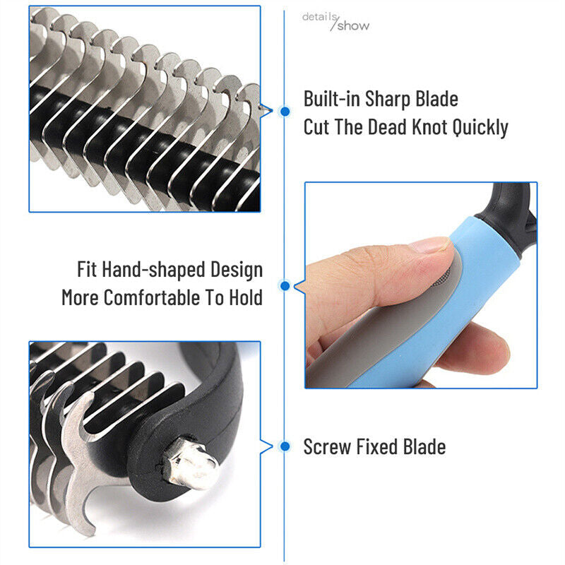 Grooming Brush for Pet Dog Deshedding, Tool Rake Comb