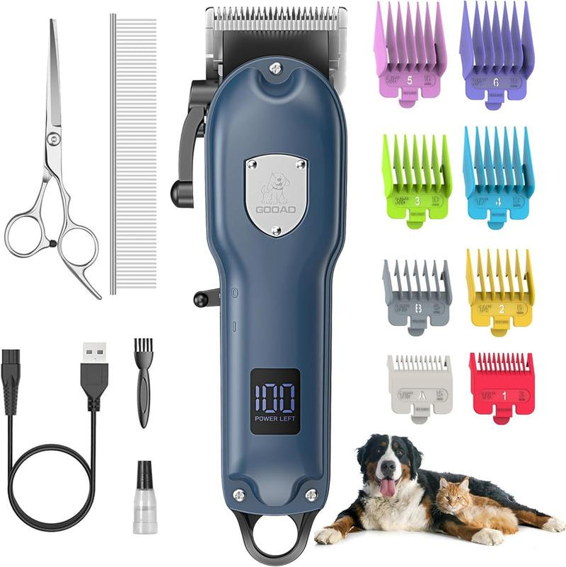 GOOAD Cordless Dog Grooming Clippers β Low Noise Hair Trimmer for Dogs with Thick Coats β Quiet Pet Clippers for Dogs & Cats