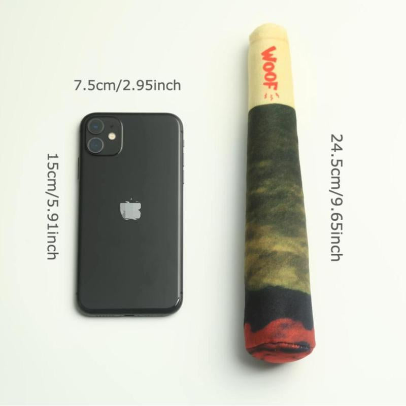 Cigar Plush Dog Toy โ Squeaky & Durable Chew Toy for Dogs