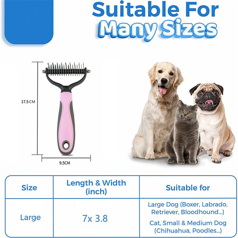 Grooming Brush for Pet Dog Deshedding, Tool Rake Comb