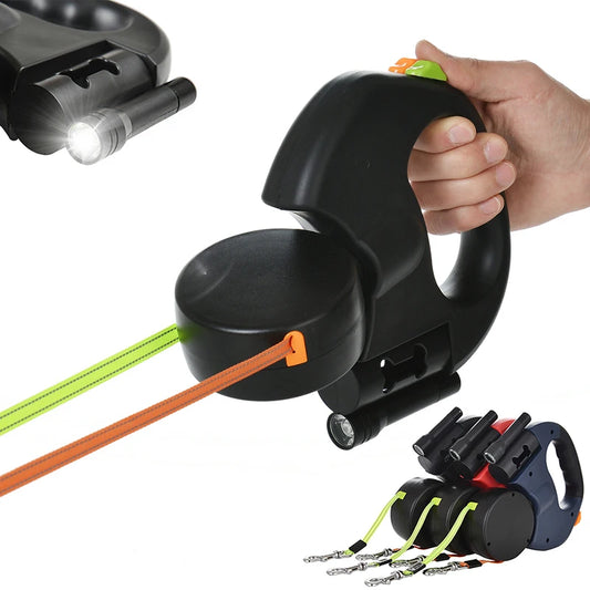 3M Retractable Dog Leash for Small Dogs Reflective Dual Pet Leash Lead 