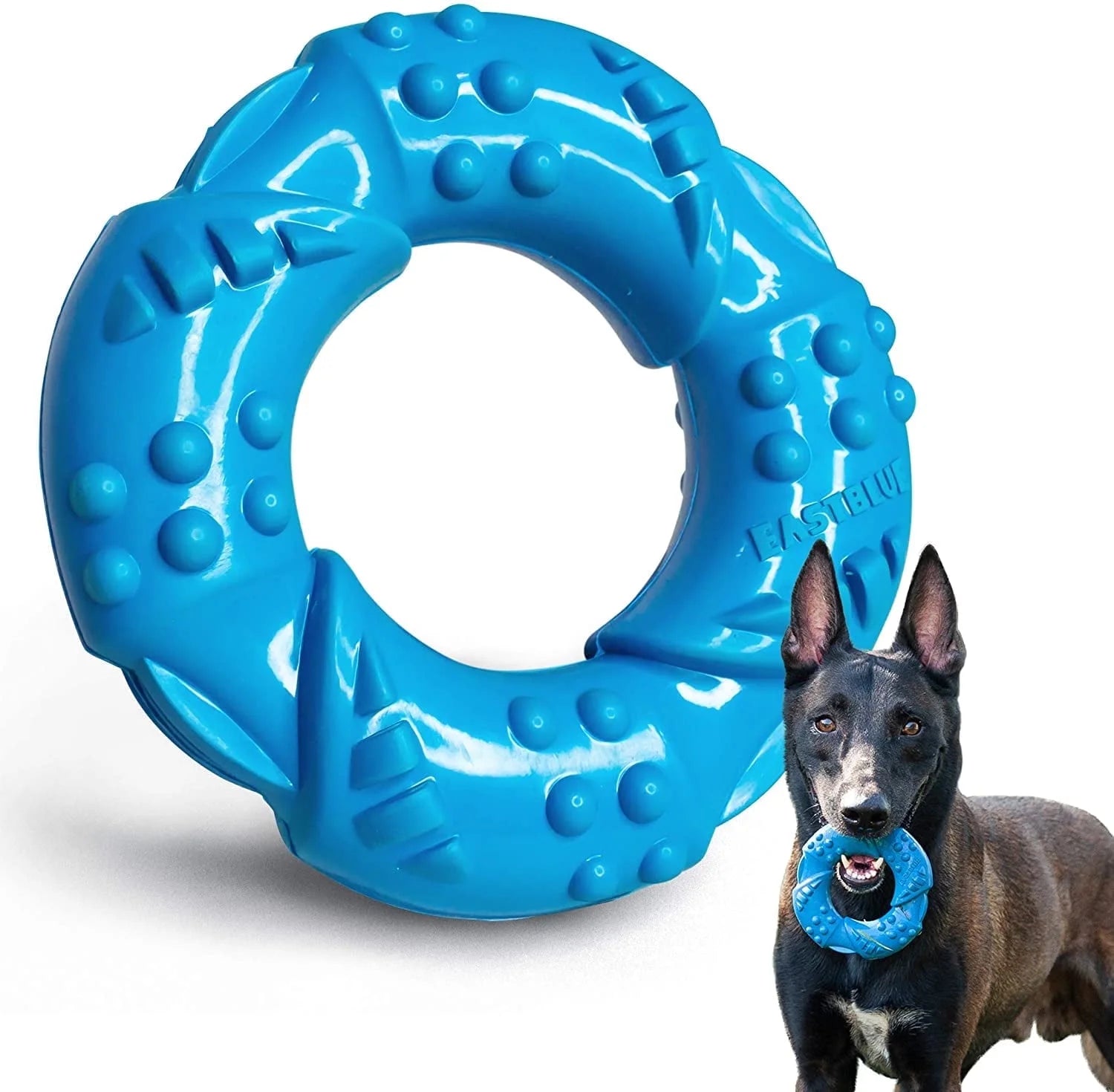 Dog Toys for Aggressive Chewers Dog Toy Interactive Dog Toys for Large Dog Chew Toys for Aggressive Chewers,Dinosam Indestructible Dog Toy for Medium Large Dogs, Blue