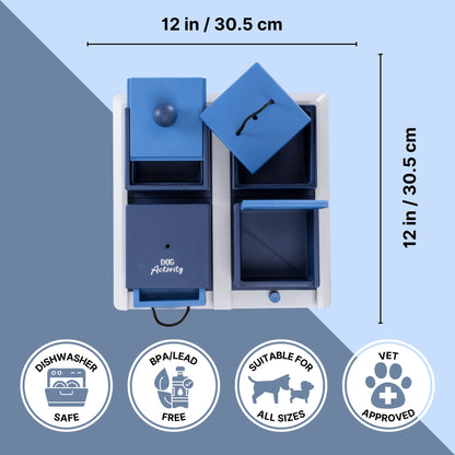 Dog Activity Poker Box 1 Strategy Game, Level 2 Dog Puzzle Toy, Treat Dispenser