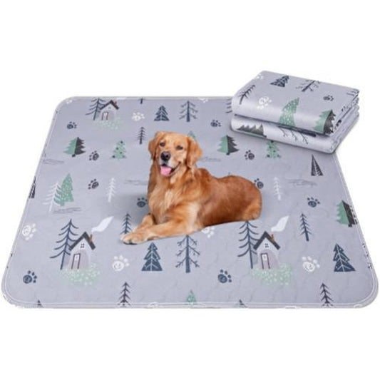 2-Pack Reusable Washable Dog Pee Pads – Waterproof, Non-Slip Puppy Training Mats for Crate, Playpen & Bed
