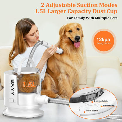 Dog Grooming Kit & 5 in 1 Pet Vacuum with 99% Suction