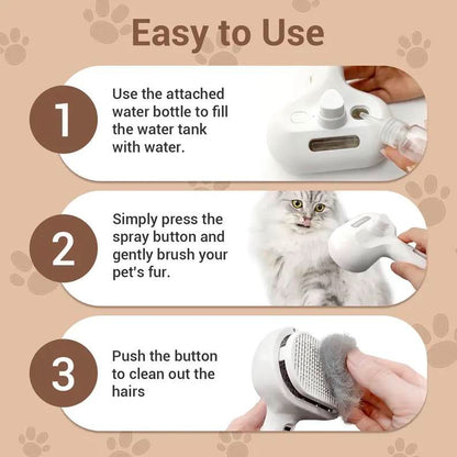 SEPTSUN Pet Spray Hair Removal Comb, Pet Hairbrush, Pet Hair Cleaning Brush with Sheddingbutton, Cat Brush, Dog Brush, Cat and Dog Beautyand Massage Comb, Pet Supplies, Must-Have for Pet Owners