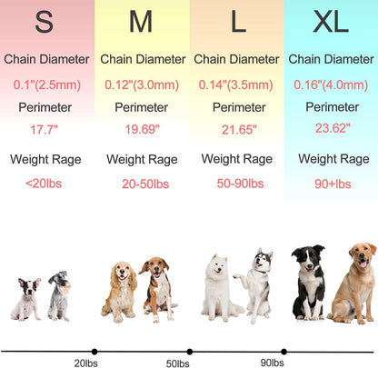 Durable Pinch Collar Stainless Steel Dog Adjustable Pet Training Collar for Medium Large Dogs (Medium (Pack of 1), Silver)