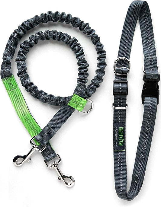 Hands Free Dog Leash | Bungee Waist Leash for Dog Walking.