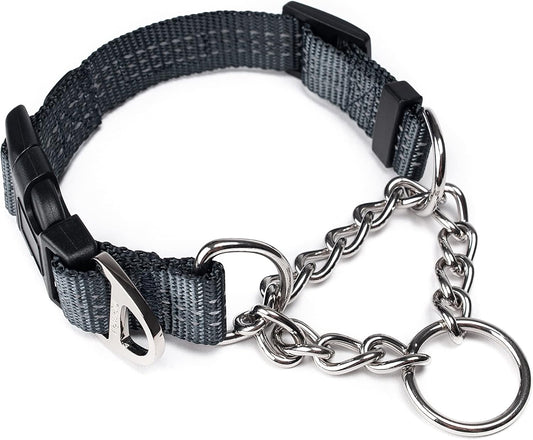 Trainer Approved Limited Slip Collar with Stainless Steel Chain & Heavy-Duty Buckle 