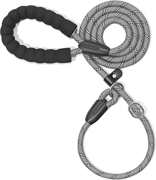 Durable Slip Lead Dog Leash with Padded Handle and Highly Reflective Threads