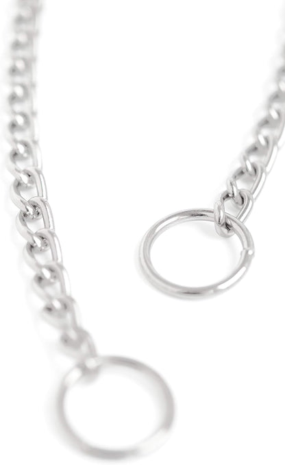 26" No-Pull Dog Training Chain, Weather-Resistant & Tarnish-Proof Choke Collar