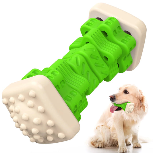 Interactive Dog Chew Toy-Brightly Colored Dog Enrichment Toy for Aggressive Chewers