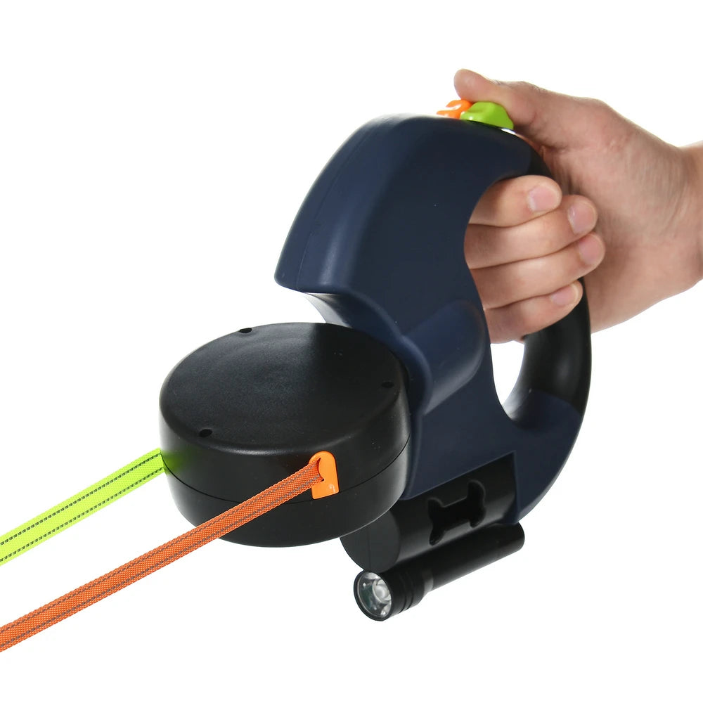 3M Retractable Dog Leash for Small Dogs Reflective Dual Pet Leash Lead 