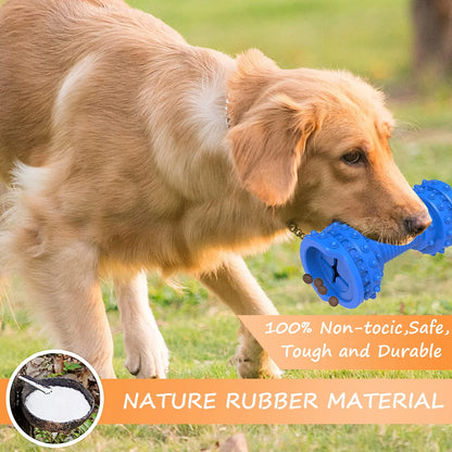 Dog Toys for Aggressive Chewers-Indestructible Dog Toys for Large Medium Small Breed--Rubber Dog Chew Toy-Blue