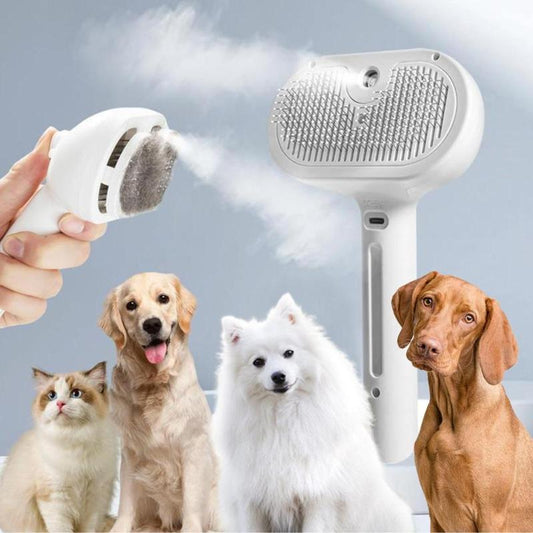 SEPTSUN Pet Spray Hair Removal Comb, Pet Hairbrush, Pet Hair Cleaning Brush with Sheddingbutton, Cat Brush, Dog Brush, Cat and Dog Beautyand Massage Comb, Pet Supplies, Must-Have for Pet Owners