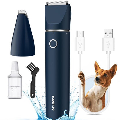 Dog Paw Trimmer – USB Rechargeable Clippers with Double Blades for Trimming Paws, Face, Ears, and Rump of Dogs, Cats, and Small Pets.