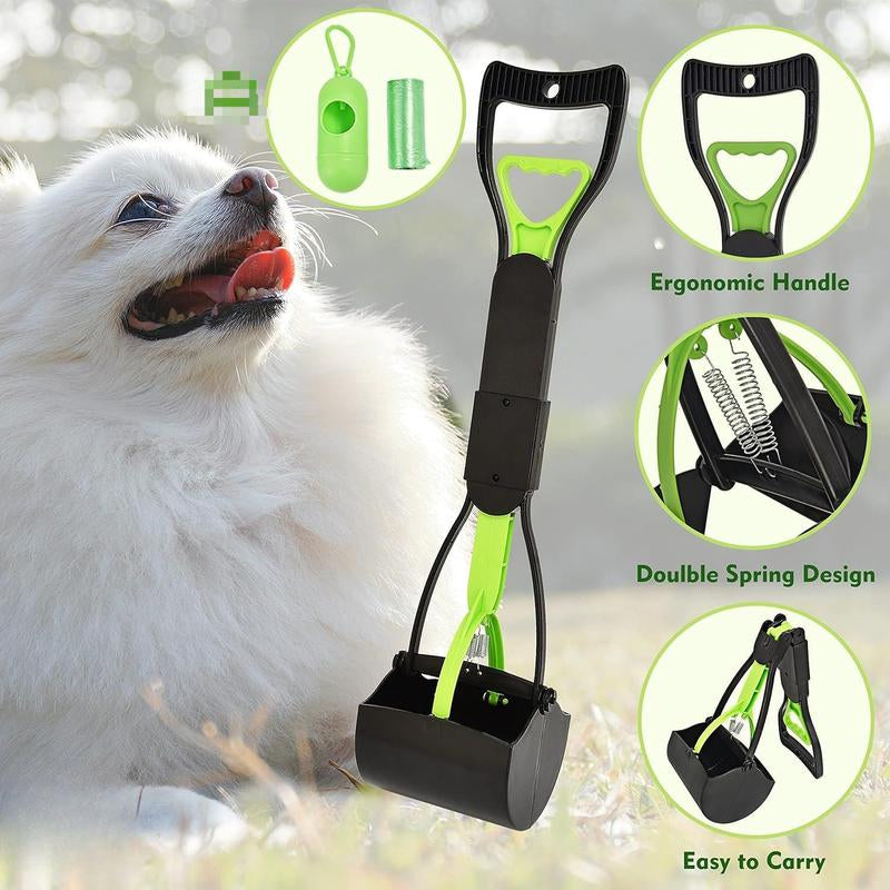 Pooper Scooper, Portable Dog Pooper Scooper with Long Handle