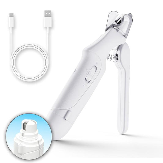 Pet Nail Grinder & Trimmer for Dogs – Quiet, Rechargeable Electric Nail File with LED Light