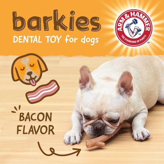 Barkies 8" Real Wood Mix Tree Branch Durable Dental Dog Chew Toy Bacon Flavor
