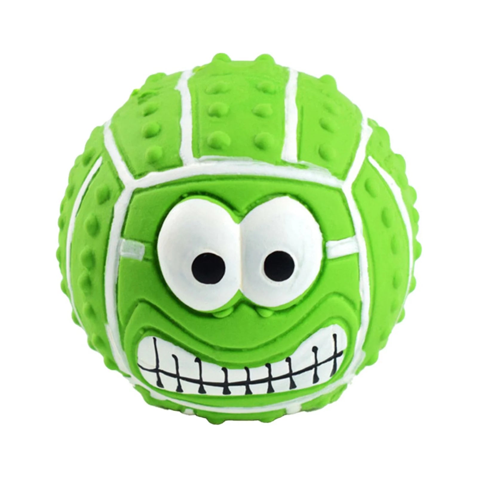 Rubber Squeaky Dog Toys, Tennis Squeaky Dog Toys Soft Dog Balls for Aggressive Chewers, Tough Durable Dogs Toys, Interactive Play Squeaky Dog Toy for Small Dogs
