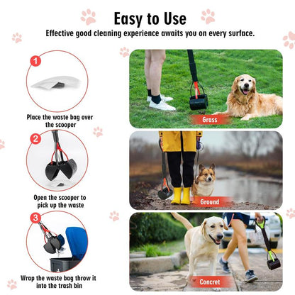28-Inch Ultra-Lightweight Dog Poop Scooper with Free Trash Bags 