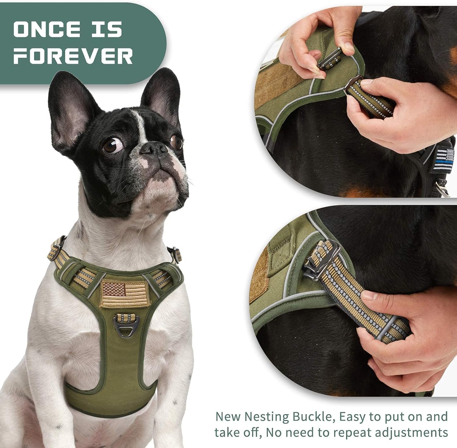 Tactical Dog Harness for Medium Dogs No Pull
