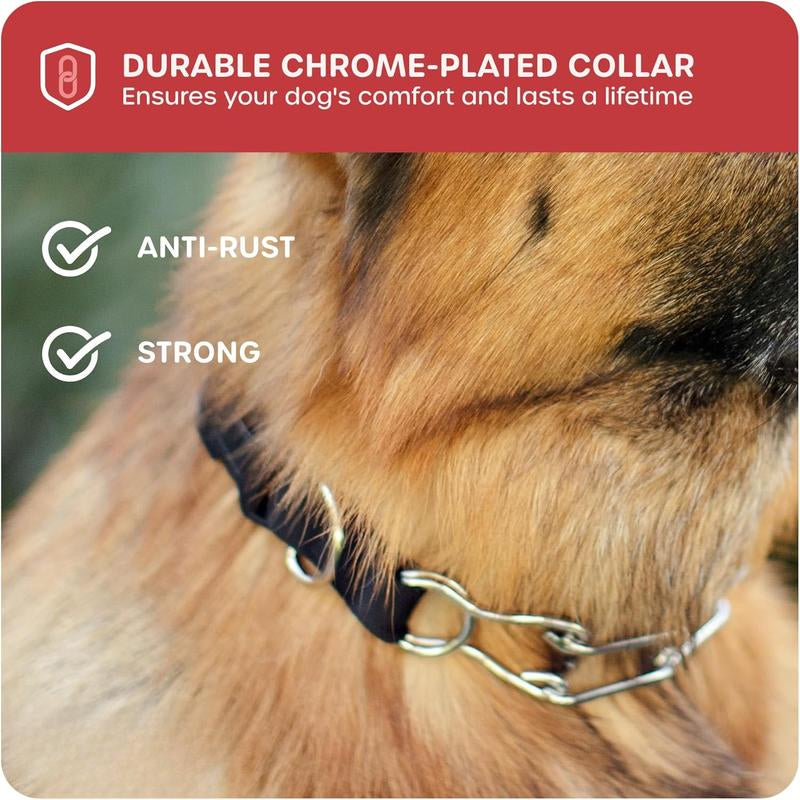 Nylon Prong Collar for Dogs, Medium - Adjustable, No-Choke and No Pull Dog Collar with Removable Links