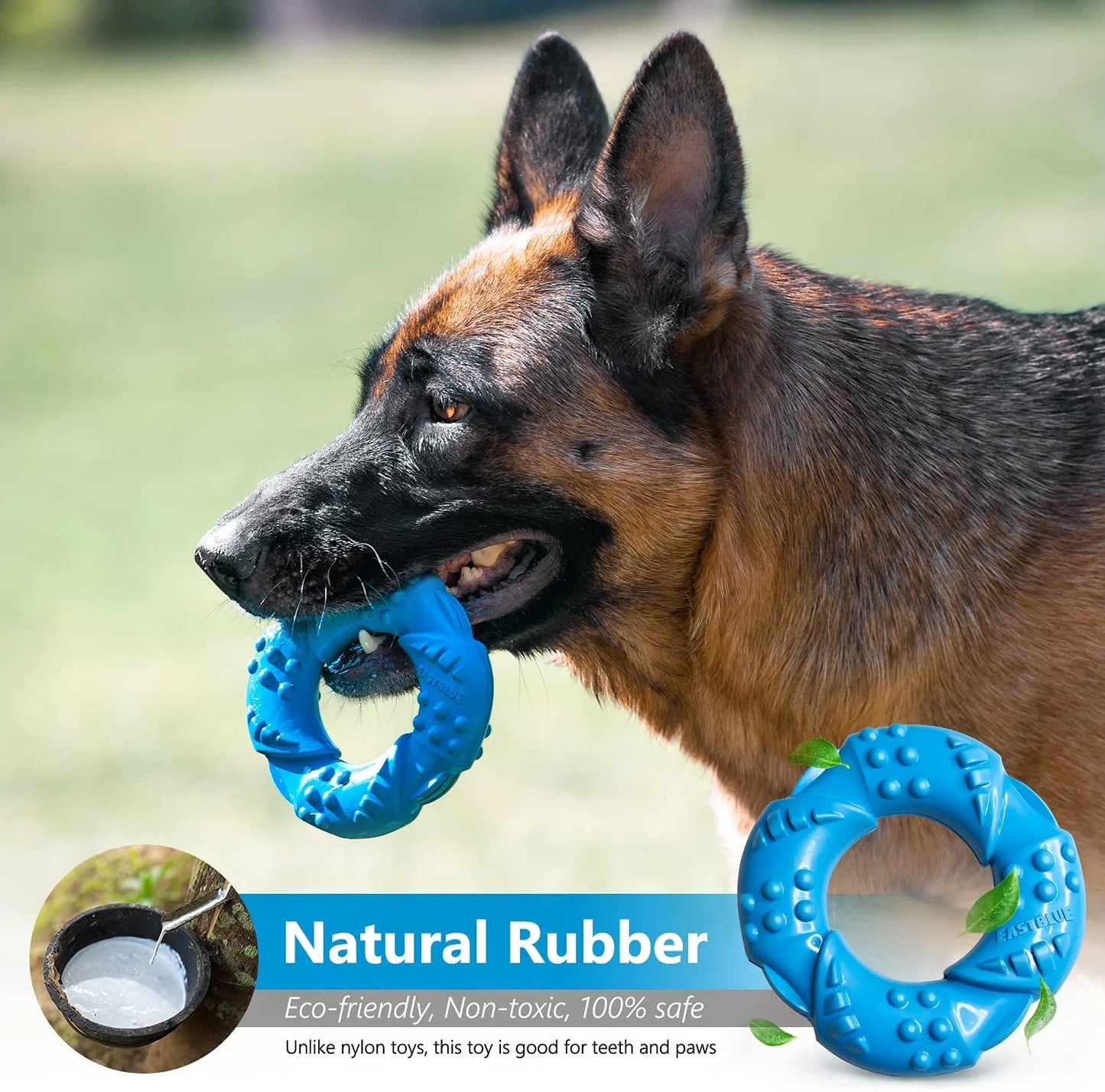 Dog Toys for Aggressive Chewers Dog Toy Interactive Dog Toys for Large Dog Chew Toys for Aggressive Chewers,Dinosam Indestructible Dog Toy for Medium Large Dogs, Blue