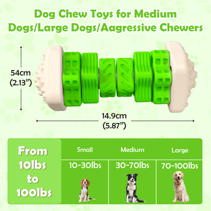 Interactive Dog Chew Toy-Brightly Colored Dog Enrichment Toy for Aggressive Chewers