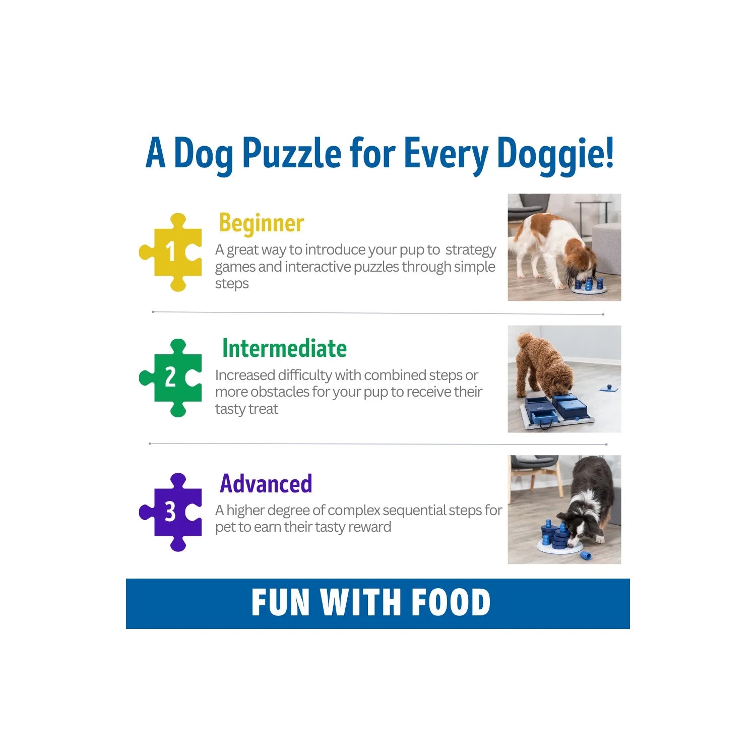 Dog Activity Chess Strategy Game, Level 3, Advanced Dog Puzzle Toy, Treat Dispenser