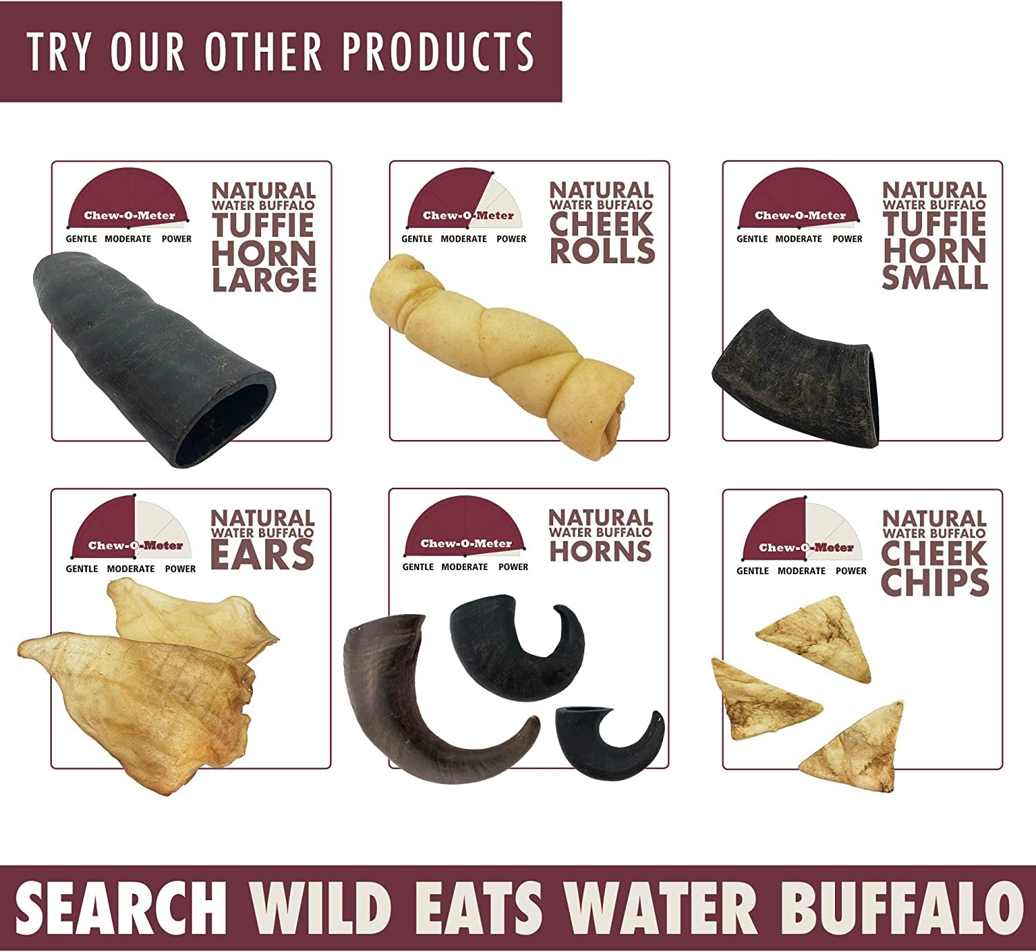 Dog Chews, Water Buffalo Prime Select, 7 Pack 