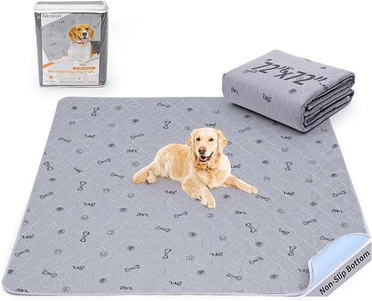72x72 Extra Large Washable Dog Pee Pad – Reusable, Waterproof & Non-Slip Puppy Training Pad for Housebreaking, Whelping & Incontinence