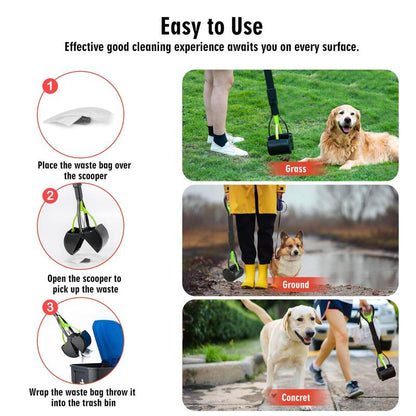 28-Inch Ultra-Lightweight Dog Poop Scooper with Free Trash Bags 