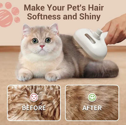SEPTSUN Pet Spray Hair Removal Comb, Pet Hairbrush, Pet Hair Cleaning Brush with Sheddingbutton, Cat Brush, Dog Brush, Cat and Dog Beautyand Massage Comb, Pet Supplies, Must-Have for Pet Owners
