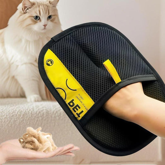 Dog Grooming Glove – Double-Sided Hair Removal & Static Control Glove for Washing, De-Shedding, and Cleaning Dog Hair from Sofa, Bed Sheets, and Clothes