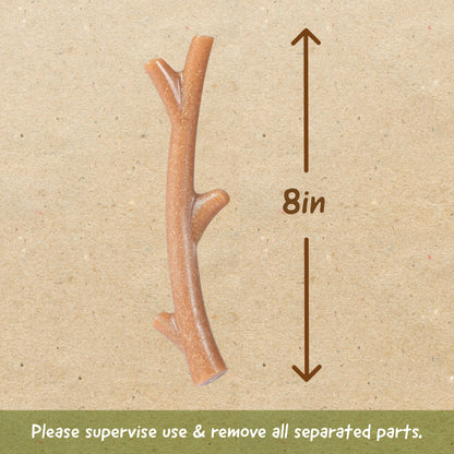 Barkies 8" Real Wood Mix Tree Branch Durable Dental Dog Chew Toy Bacon Flavor